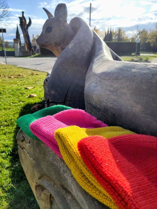 Bonnet en laine et alpaga
