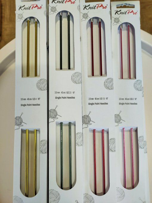 Aiguilles droites KnitPro - 40 cm