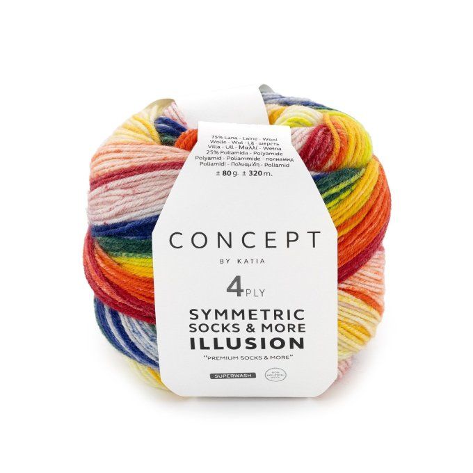 SYMMETRIC SOCKS & MORE - ILLUSION - KATIA